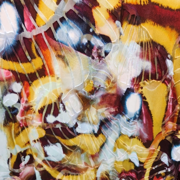 NWOT Lafayette 148 New York Adela Long-Sleeve Burnout Blouse-Women's size XL - Picture 4 of 7